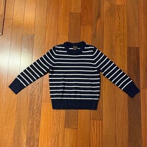 Crewcuts cashmere boys Navy and White Striped Crewneck Sweater